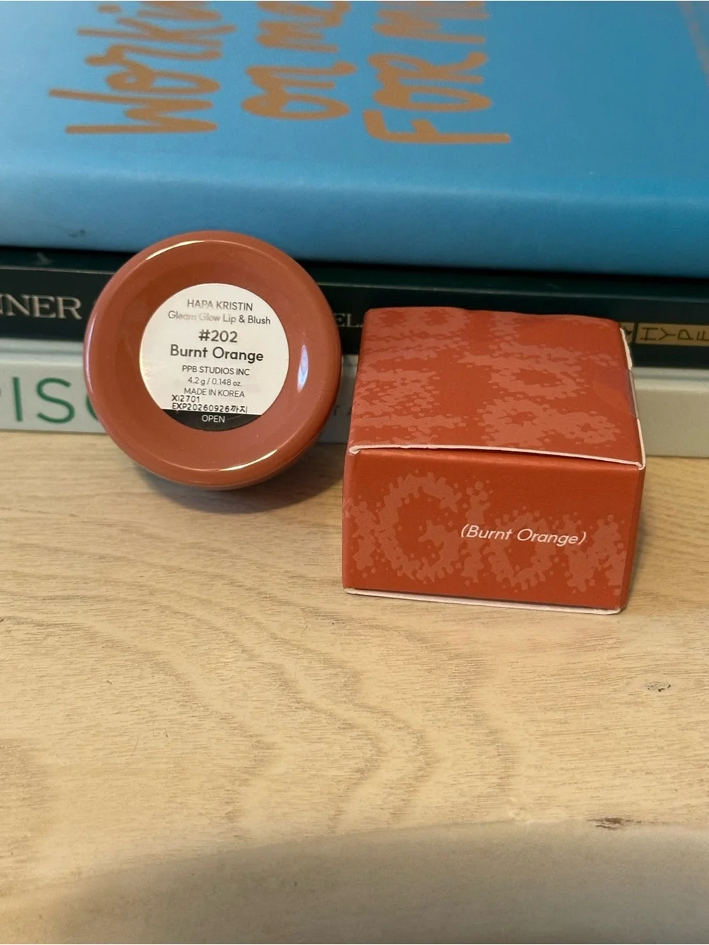 Hapa Kristin Gleam Glow Lip & Cheek Tint Shade Burnt Orange Cream Blush